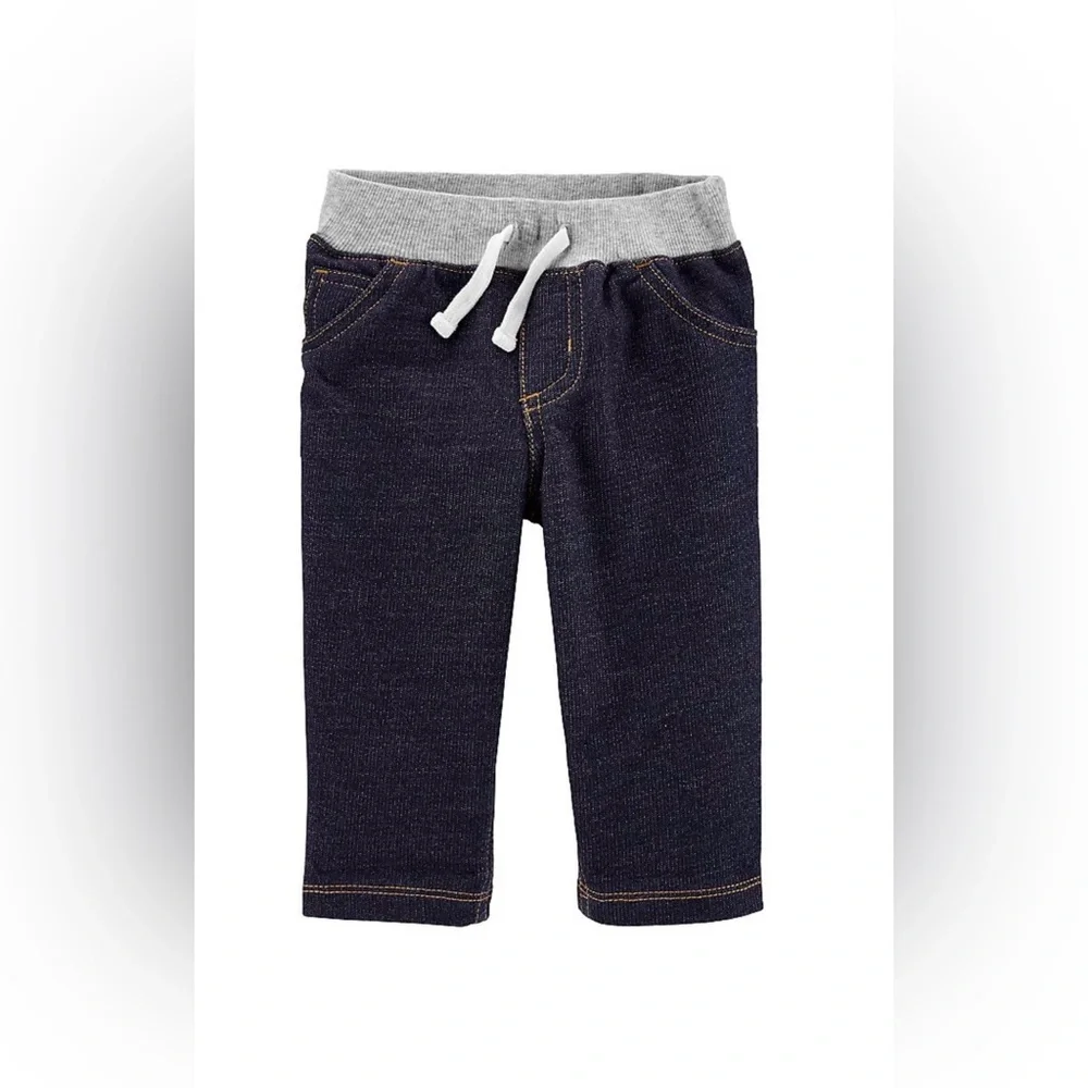Carter’s Animal Print Onesie and Pull-On Knit Denim Pants Set | 6M